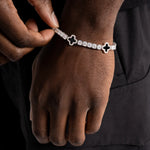 black clover tennis bracelet in silver 