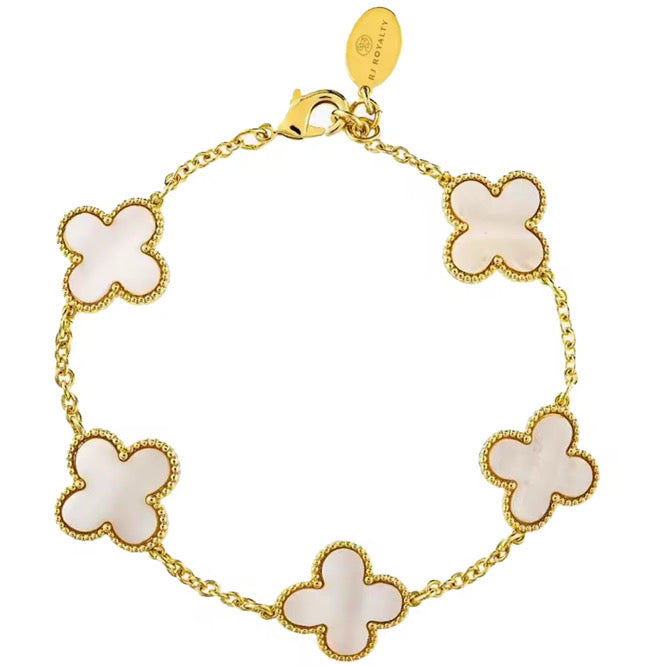 mother of pearl clover bracelet 