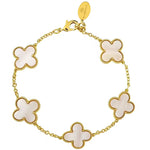 mother of pearl clover bracelet 
